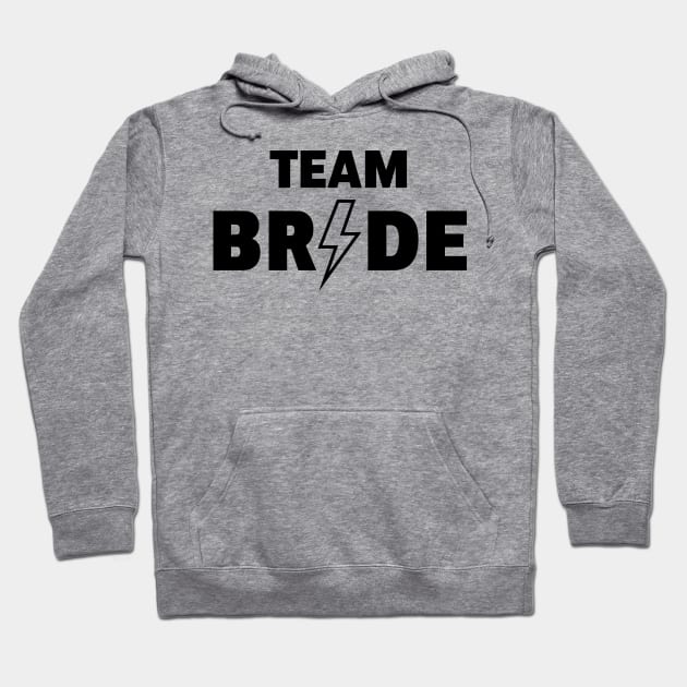 Team Bride Rocks (Hen Night / Bachelorette Party / Outline / Black) Hoodie by MrFaulbaum